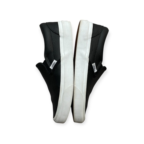 Vans Black Leather Slip-On Sneakers  Women’s 8 , Men’s 6.5 GUC - Picture 2 of 7
